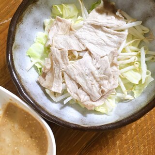 電子レンジで豚しゃぶ風温サラダ